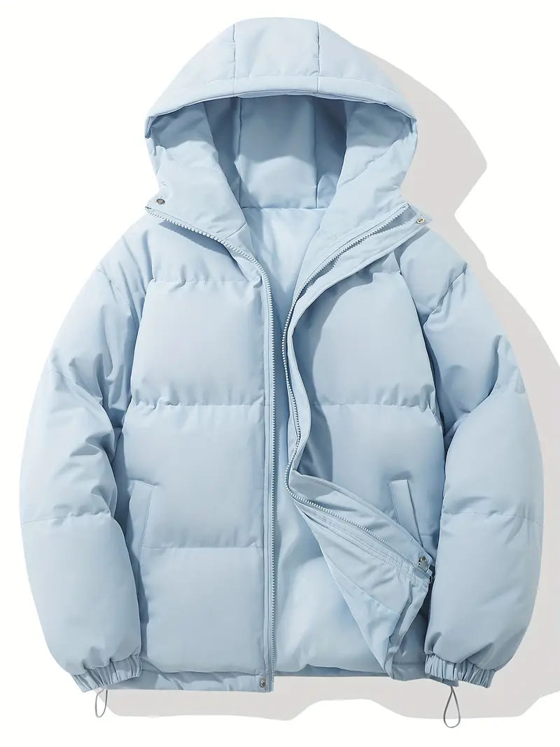 Chaqueta acolchada de invierno para hombre, con capucha integrada y aislamiento térmico