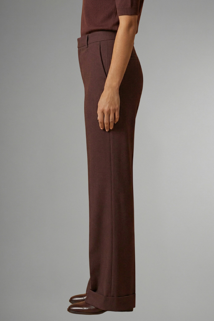 Pantaloni da donna a vita alta, gamba dritta, strutturati ed eleganti