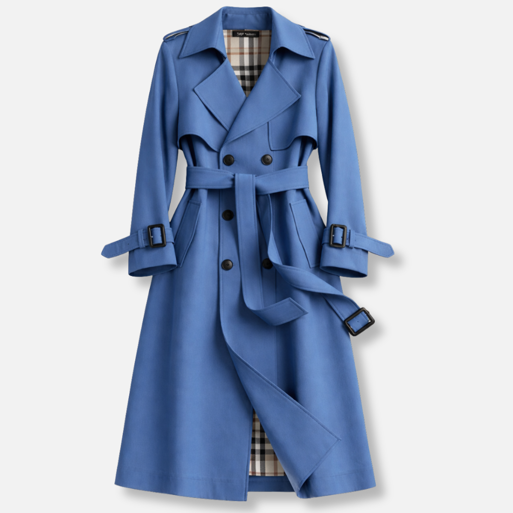 Trench-coat femme ville ceinture ajustable coupe tailleur poches