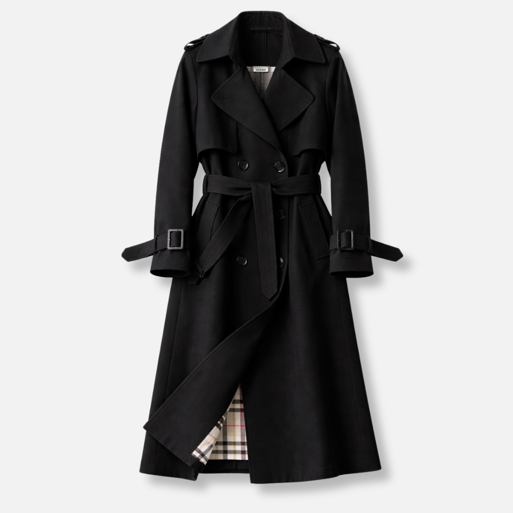 Trench-coat femme ville ceinture ajustable coupe tailleur poches