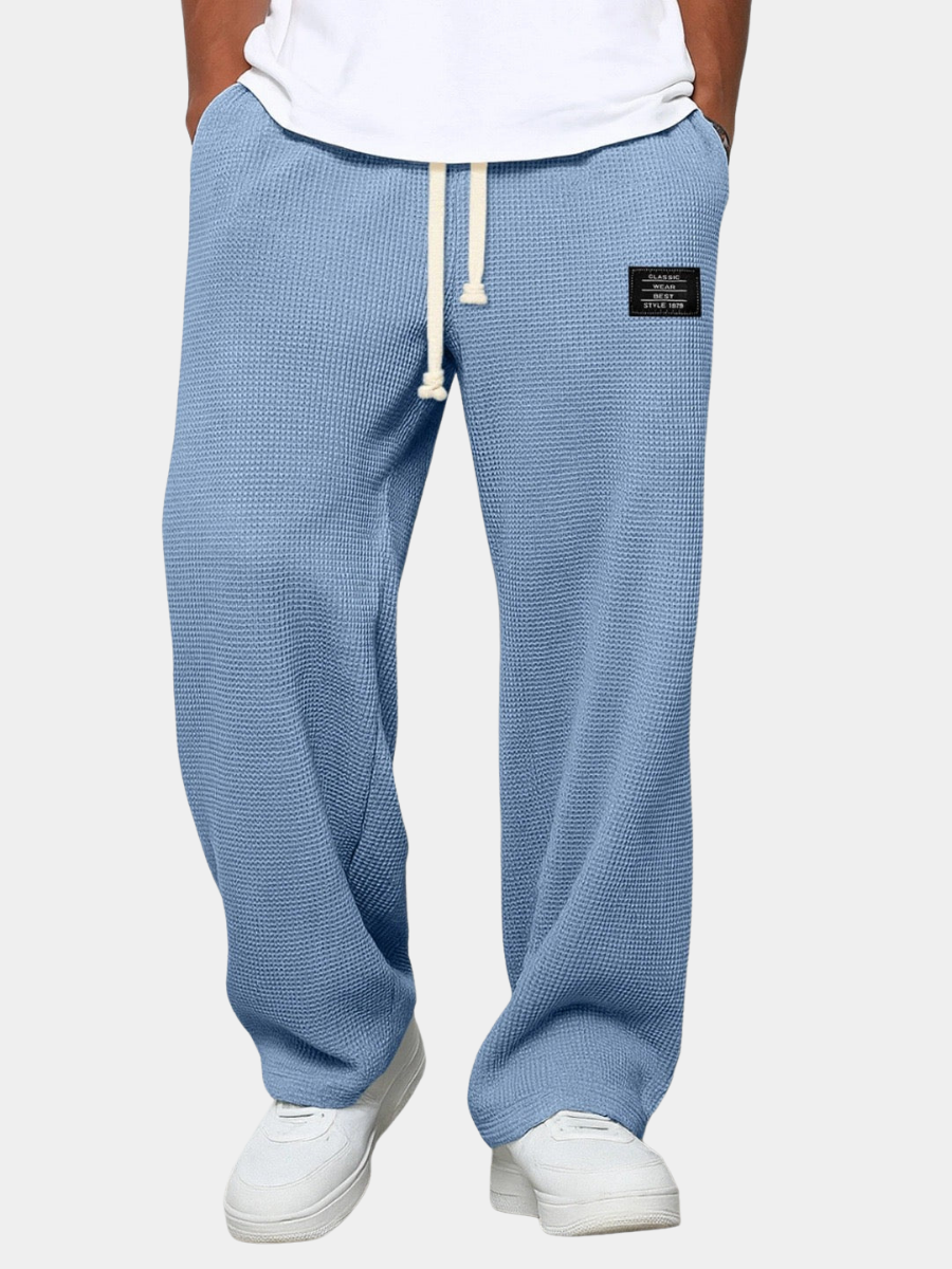 Pantalon homme quotidien coupe décontractée taille réglable léger
