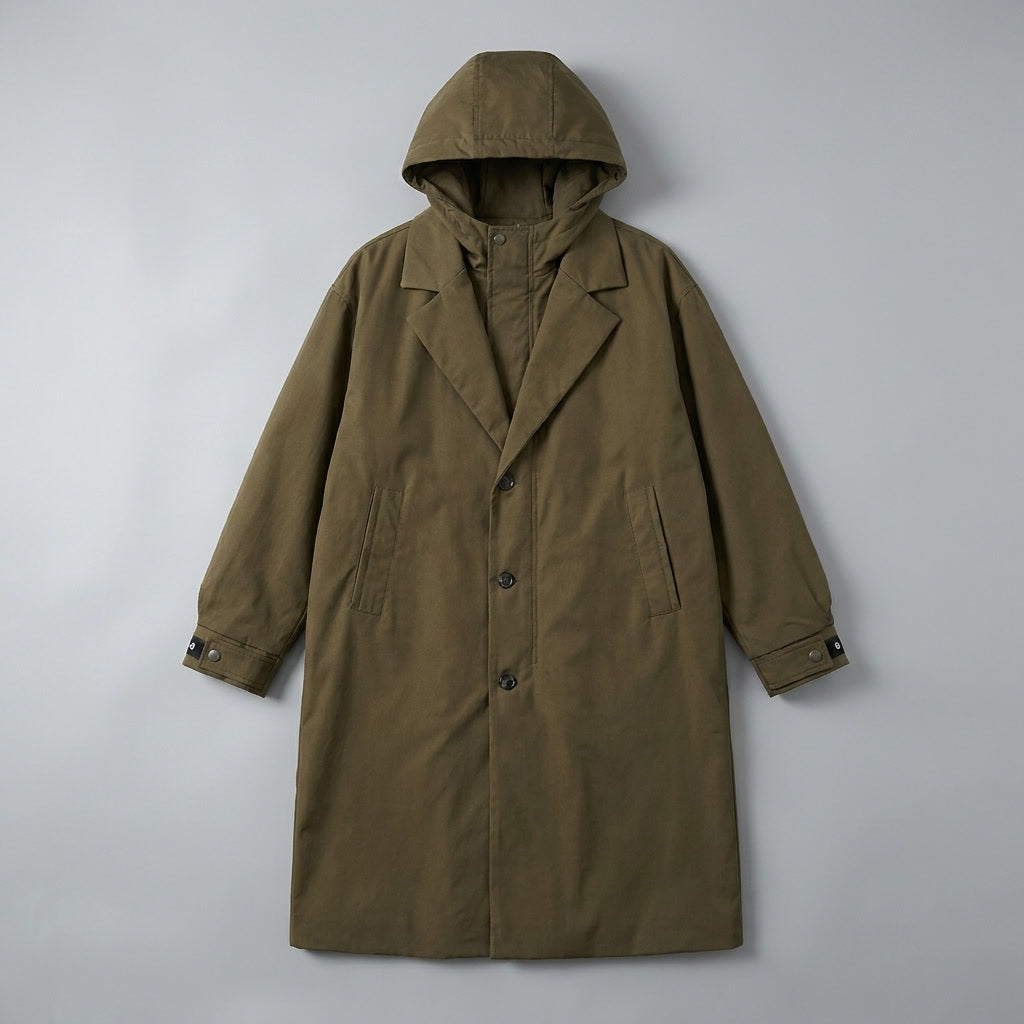 Klasický pánský kabát typu overcoat s přiléhavým střihem v nadčasovém stylu