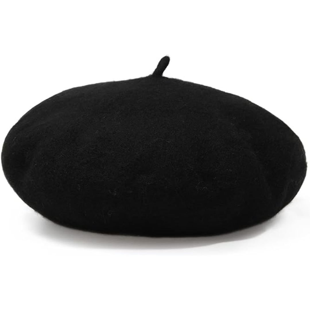 Dámský klasický vlněný baret v tradičním francouzském stylu
