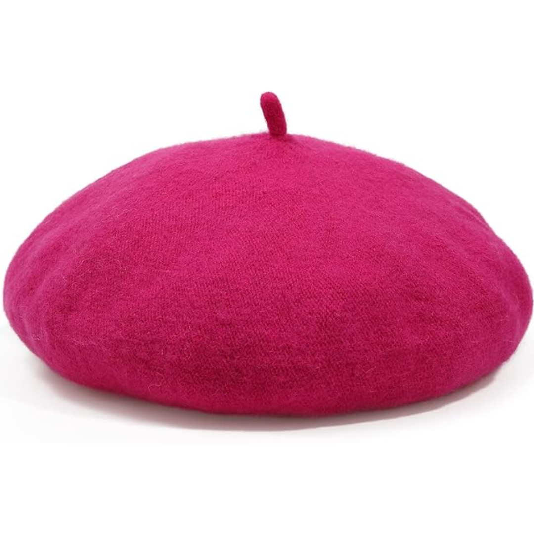 Dámský klasický vlněný baret v tradičním francouzském stylu