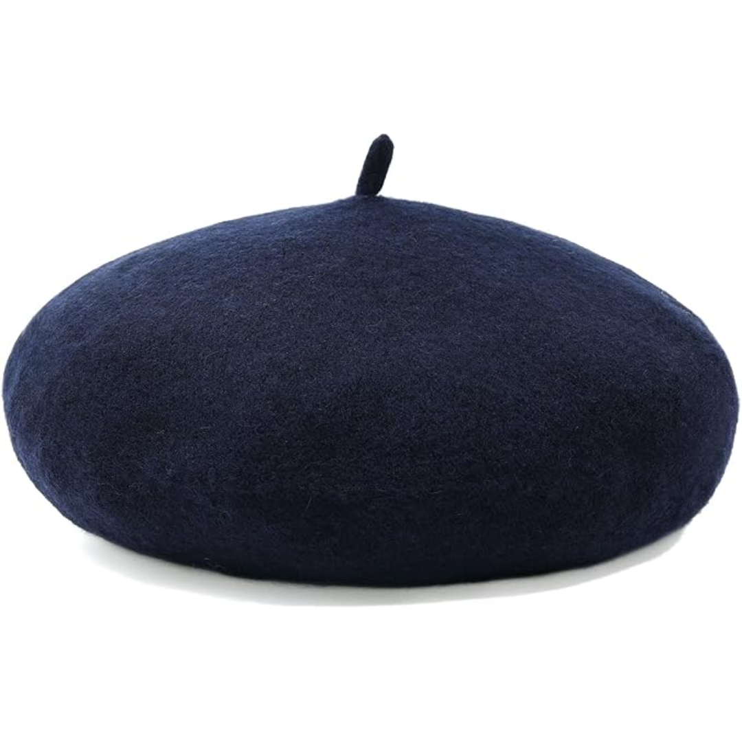 Dámský klasický vlněný baret v tradičním francouzském stylu
