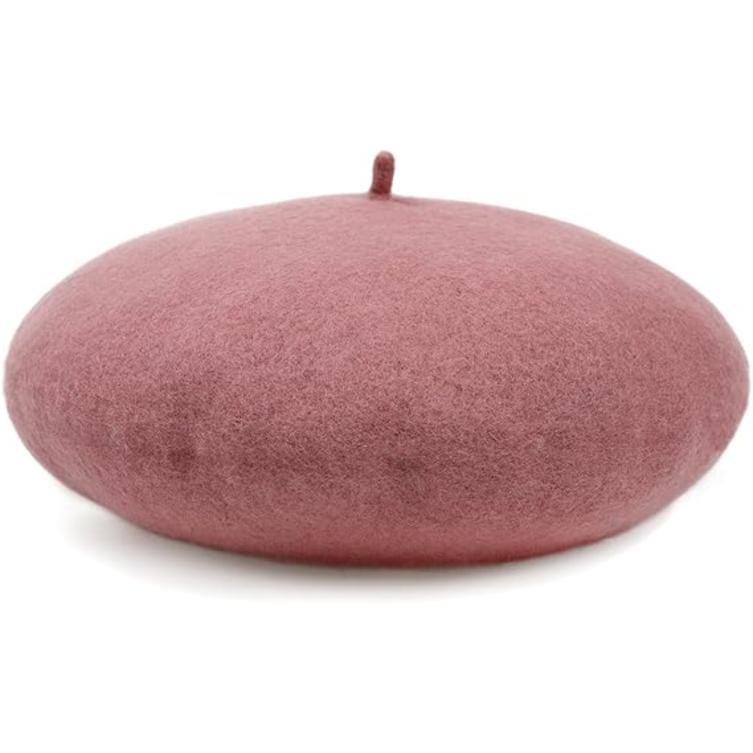 Dámský klasický vlněný baret v tradičním francouzském stylu