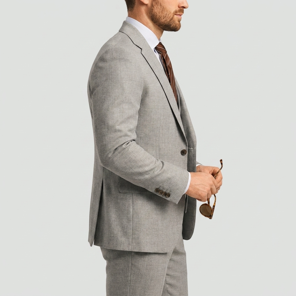 Pánský elegantní třídílný oblek se sakem, vestou a kalhotami