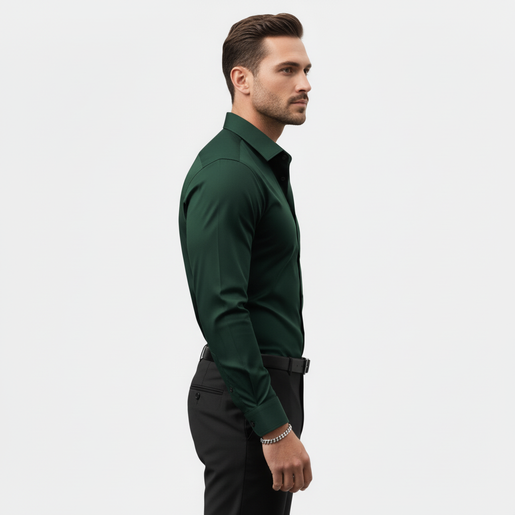 Camicia da uomo slim a maniche lunghe, curata e versatile