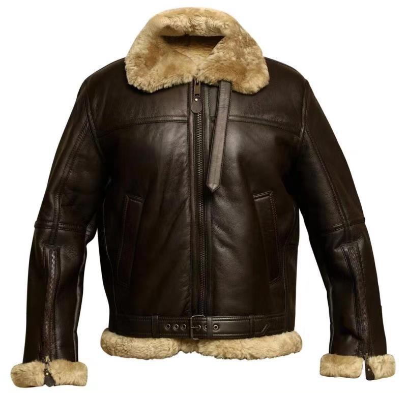 Blouson aviateur homme classique fermeture éclair col côtelé