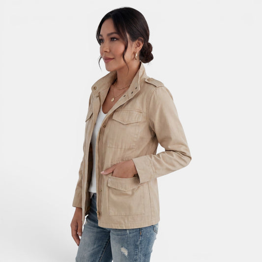Giacca casual leggera da donna con zip, per la mezza stagione, primavera e autunno