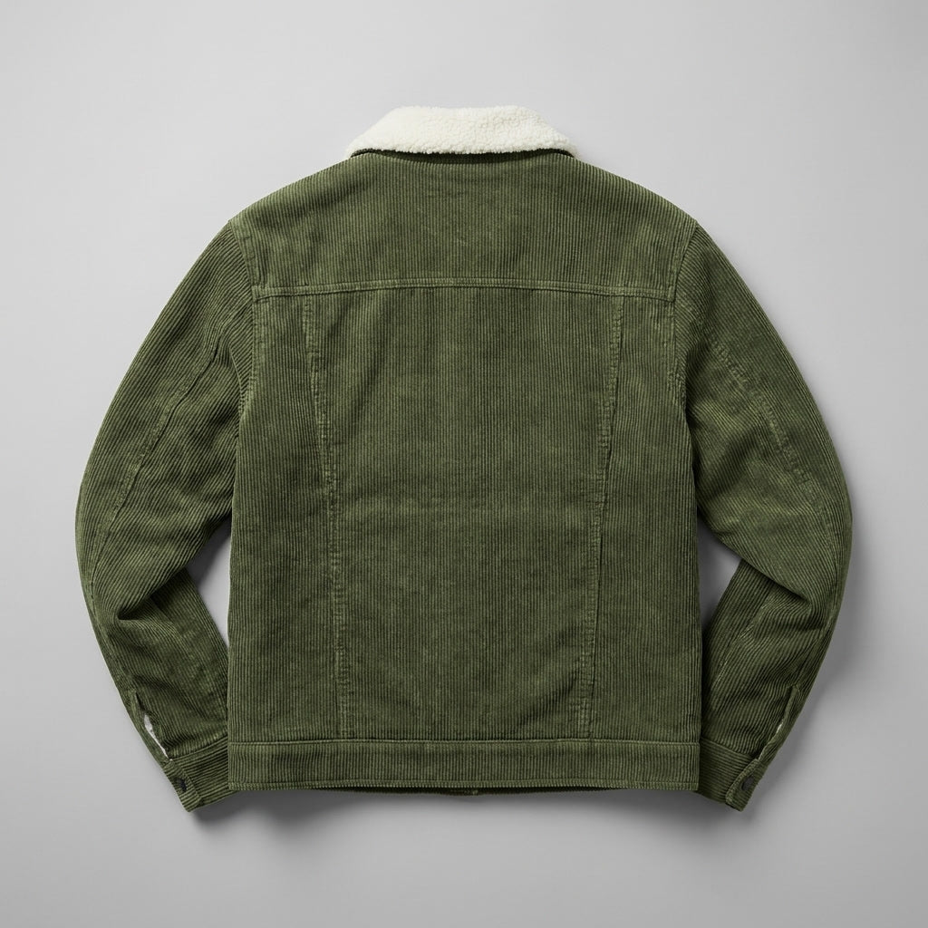Men's textured corduroy jacket with a relaxed fit