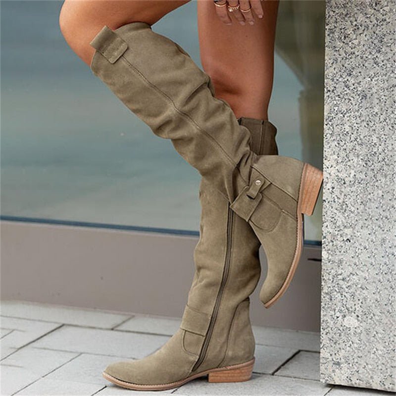 Bottes hautes femme tige longue style moderne confort