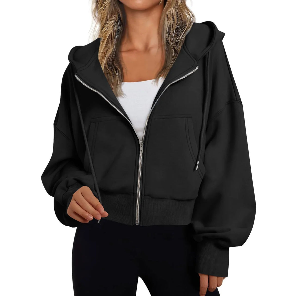 Women's full-zip hoodie with fleece lining