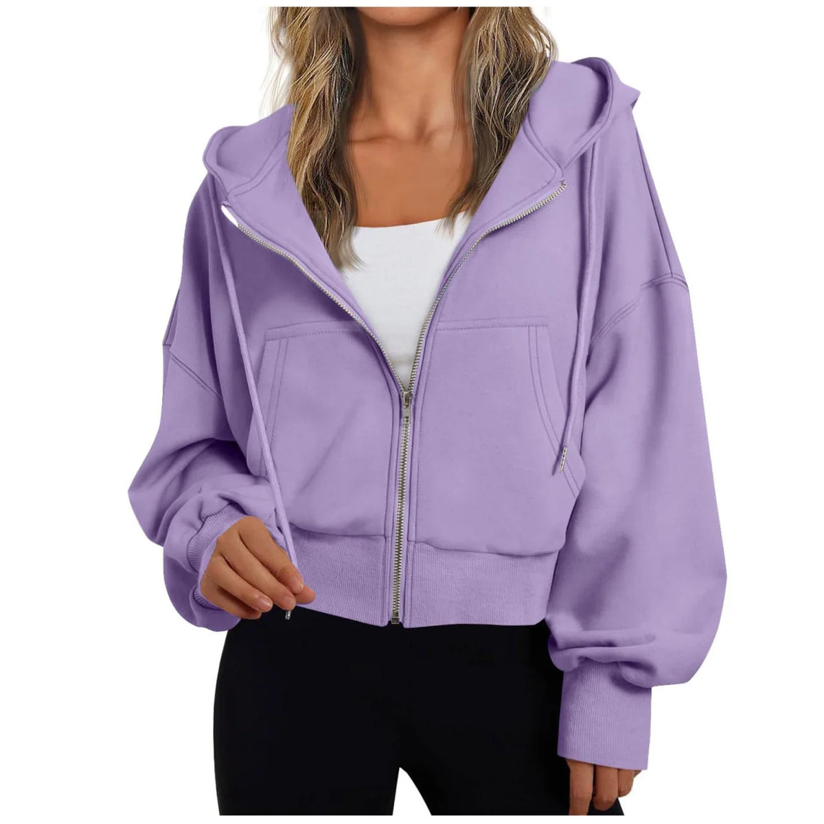 Women's full-zip hoodie with fleece lining