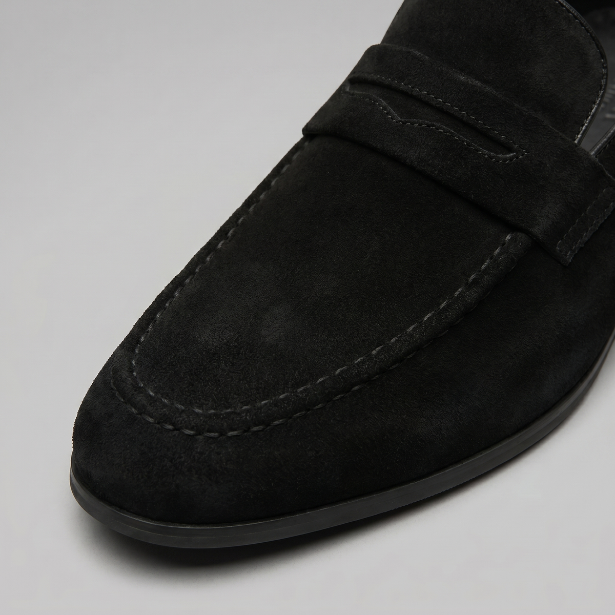Mocassins homme daim penny smart casual bureau tendance