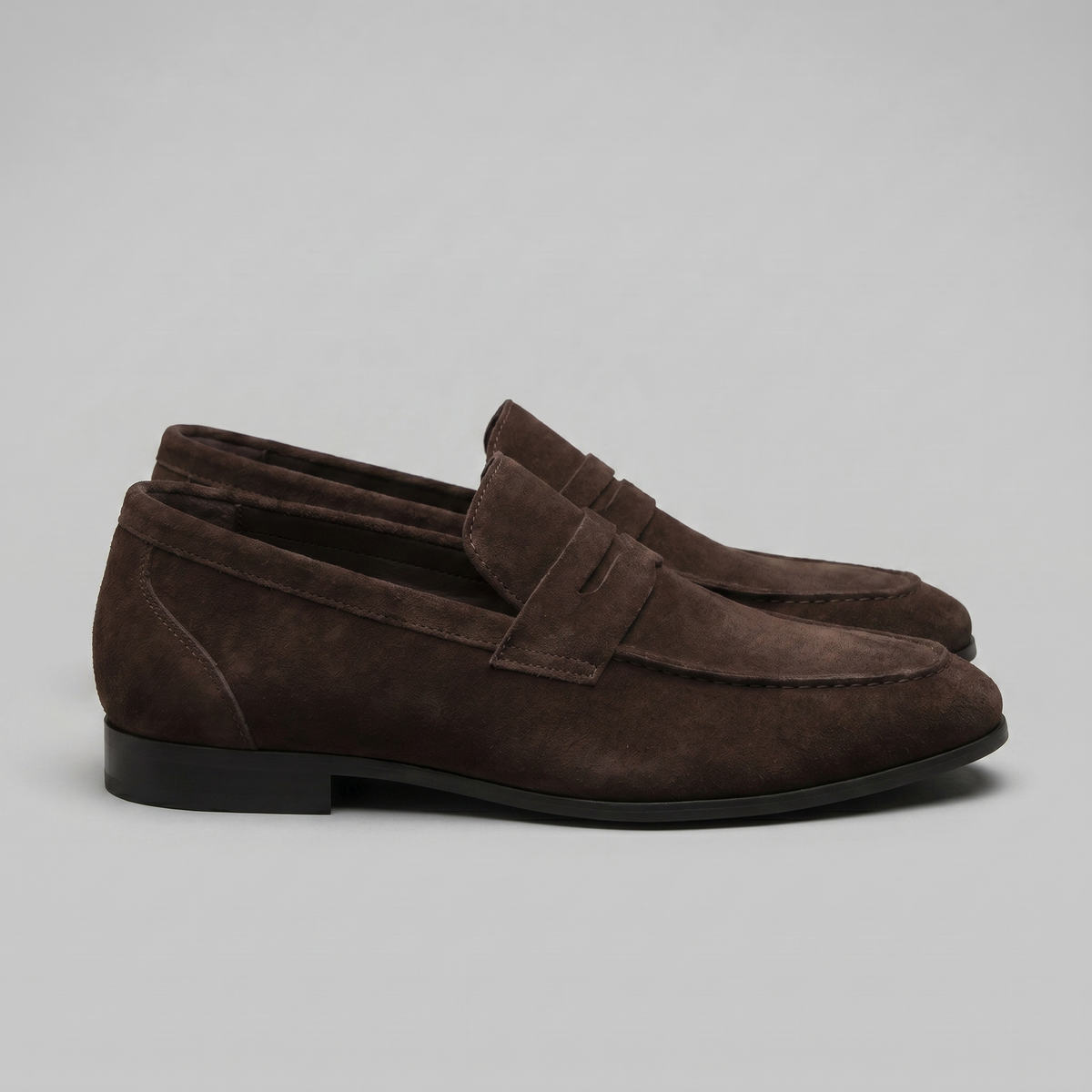 Mocassins homme daim penny smart casual bureau tendance