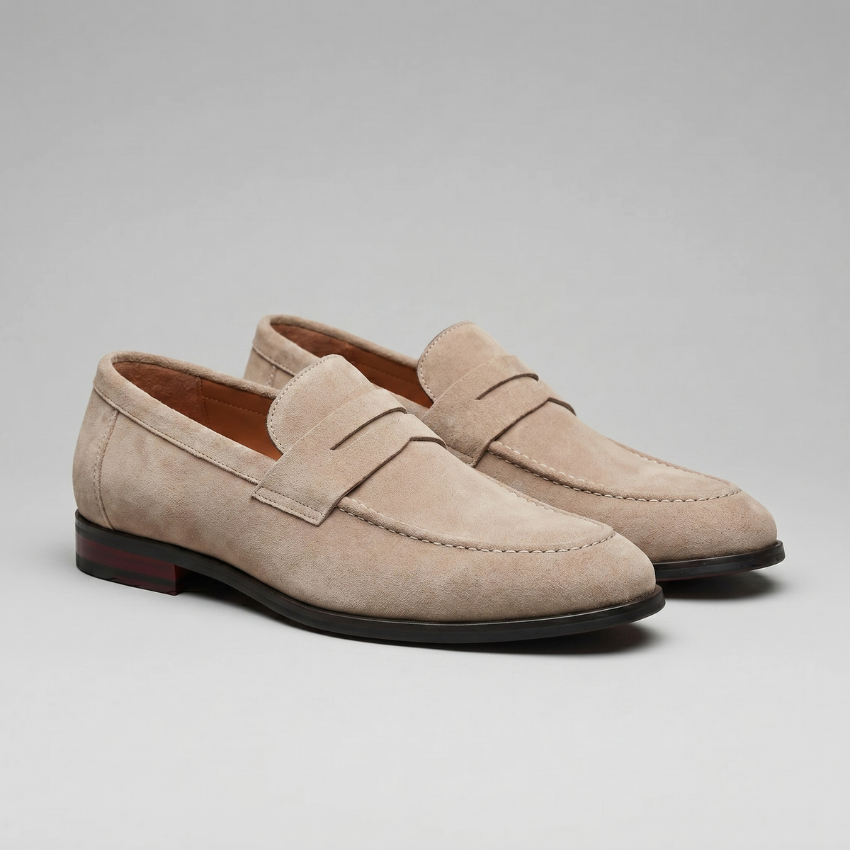 Mocassins homme daim penny smart casual bureau tendance