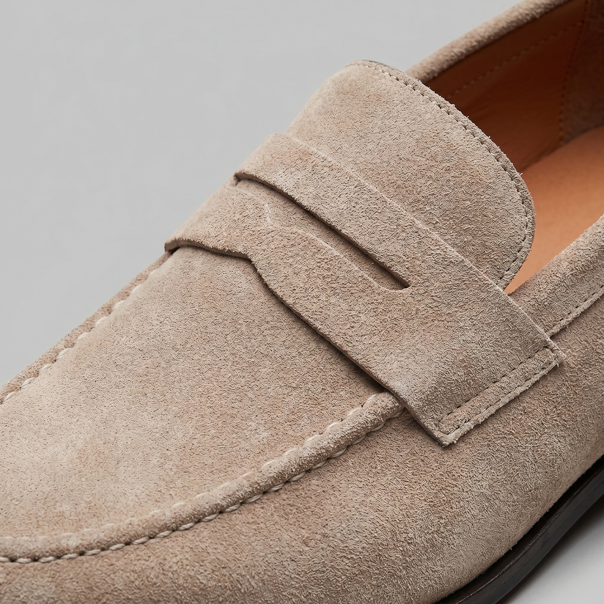 Mocassins homme daim penny smart casual bureau tendance
