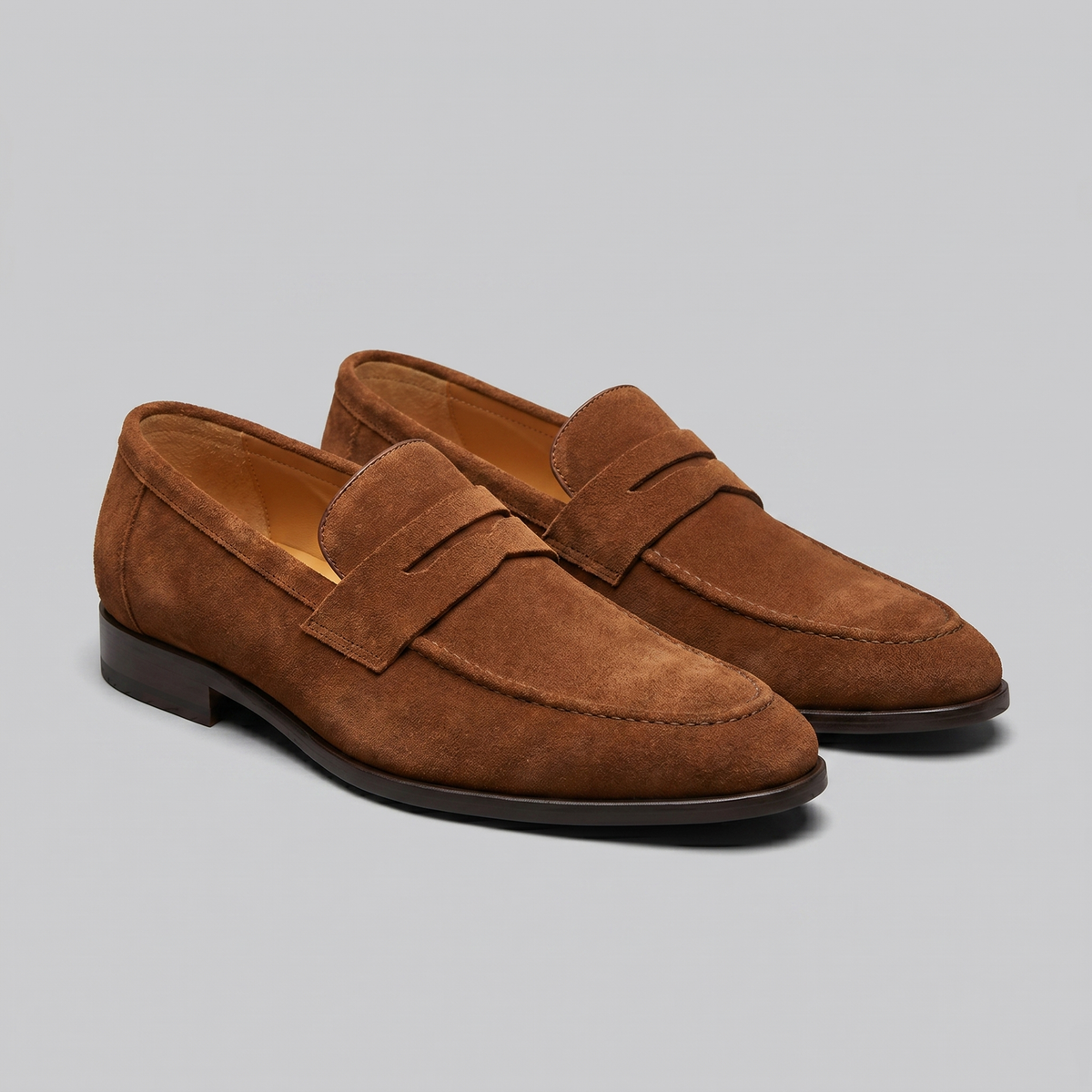 Mocassins homme daim penny smart casual bureau tendance