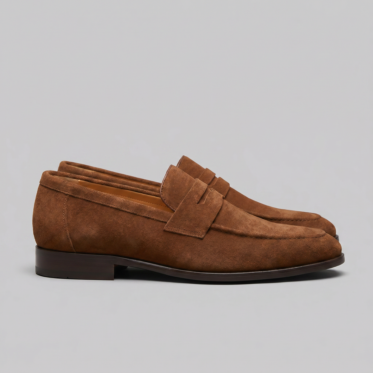 Mocassins homme daim penny smart casual bureau tendance