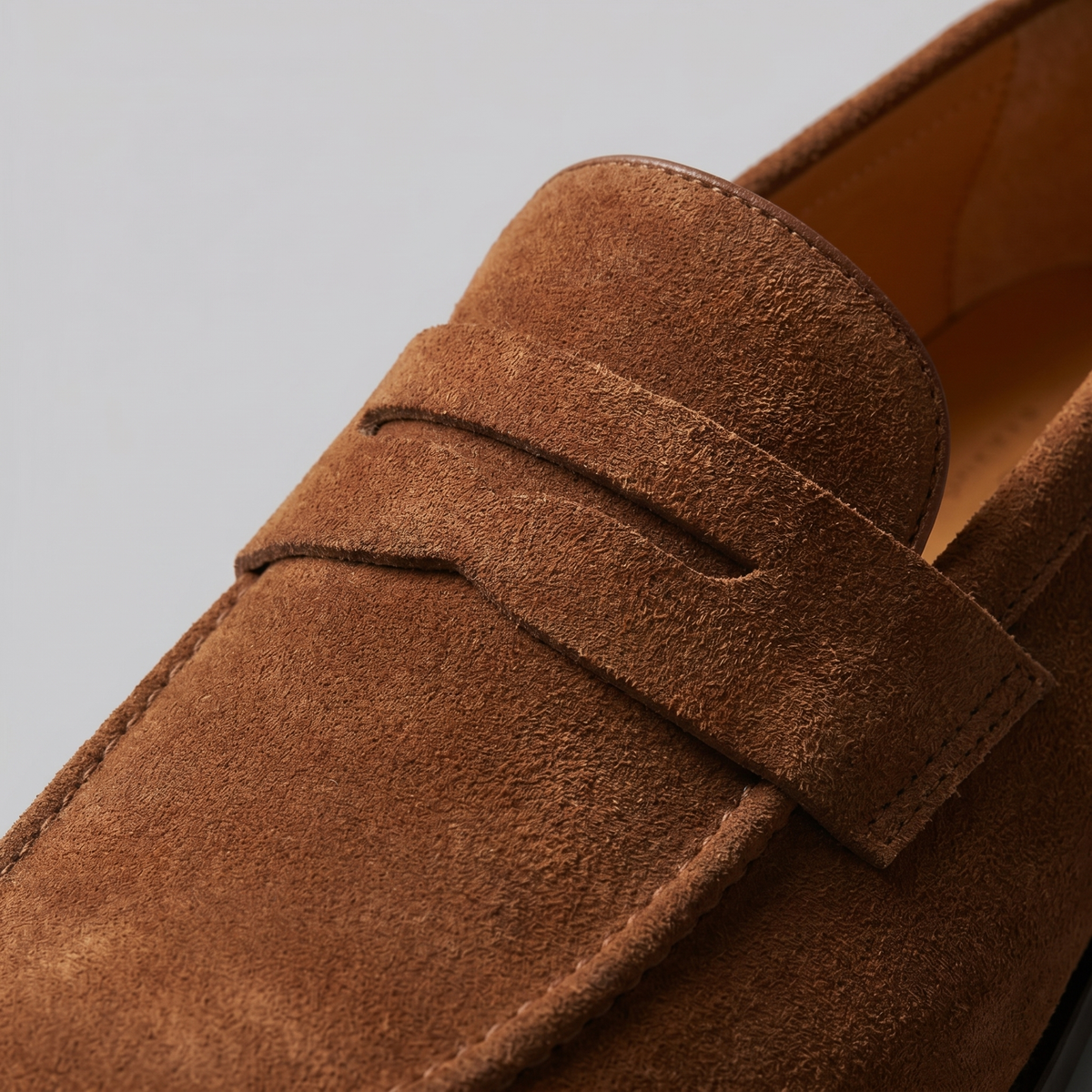 Mocassins homme daim penny smart casual bureau tendance