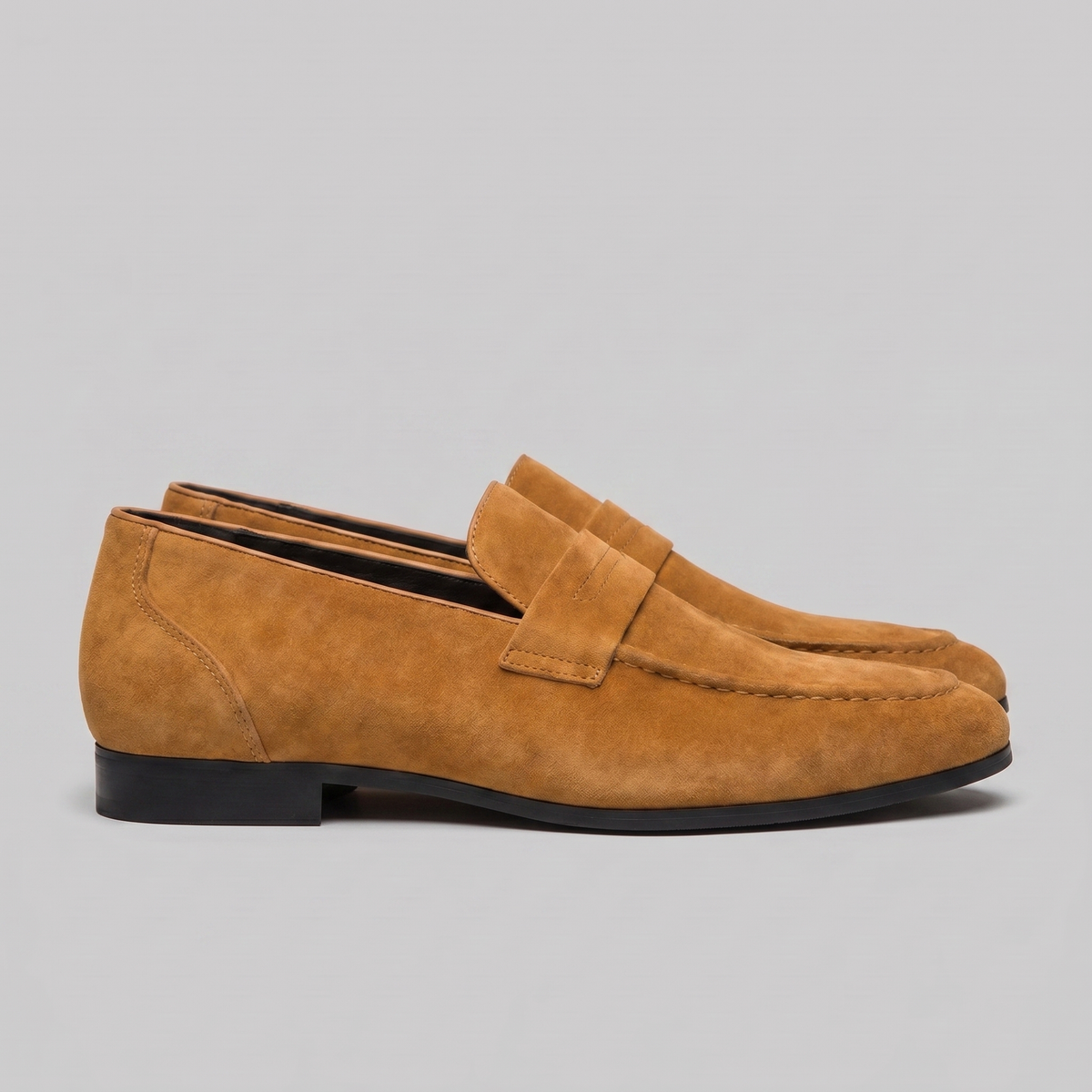 Mocassins homme daim penny smart casual bureau tendance