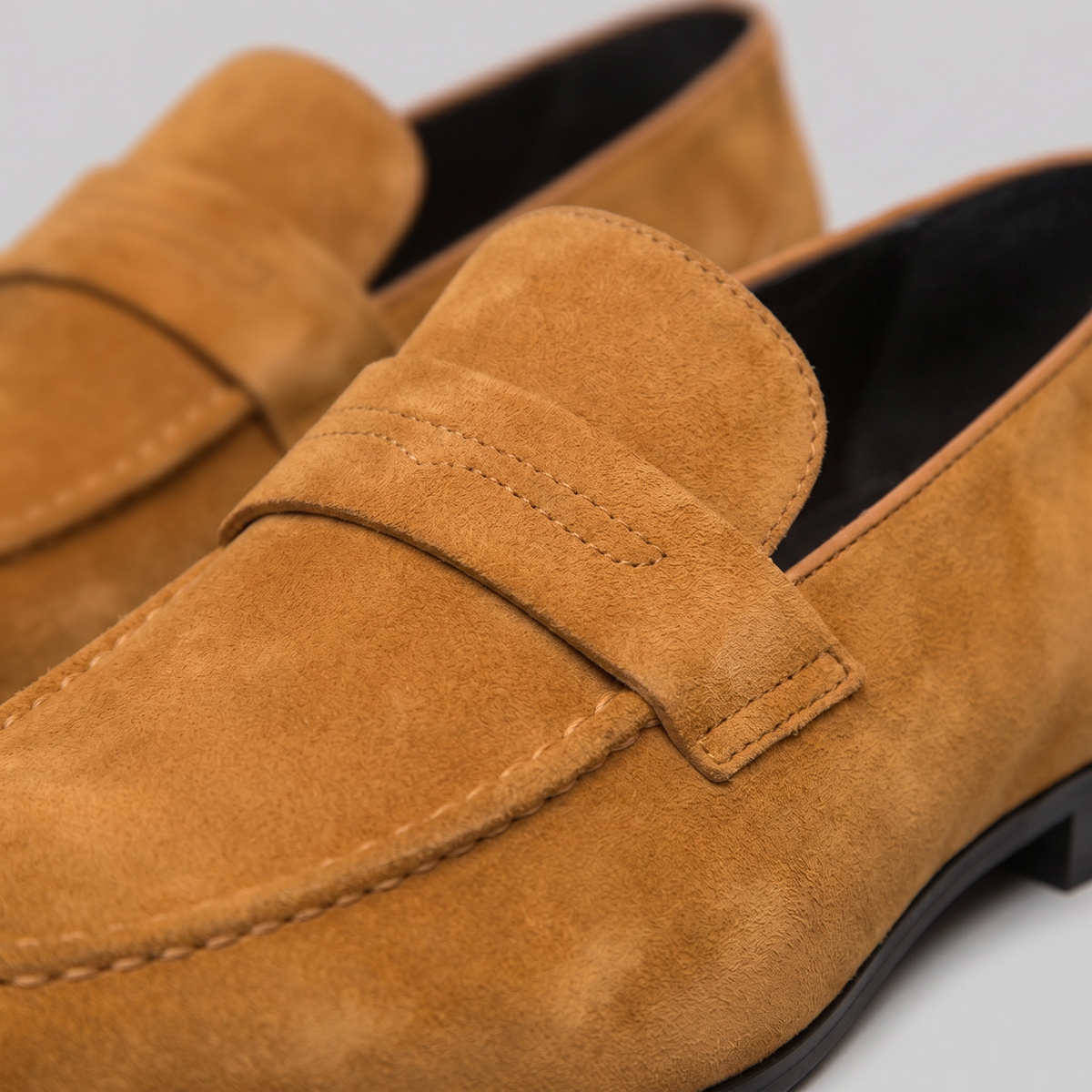 Mocassins homme daim penny smart casual bureau tendance