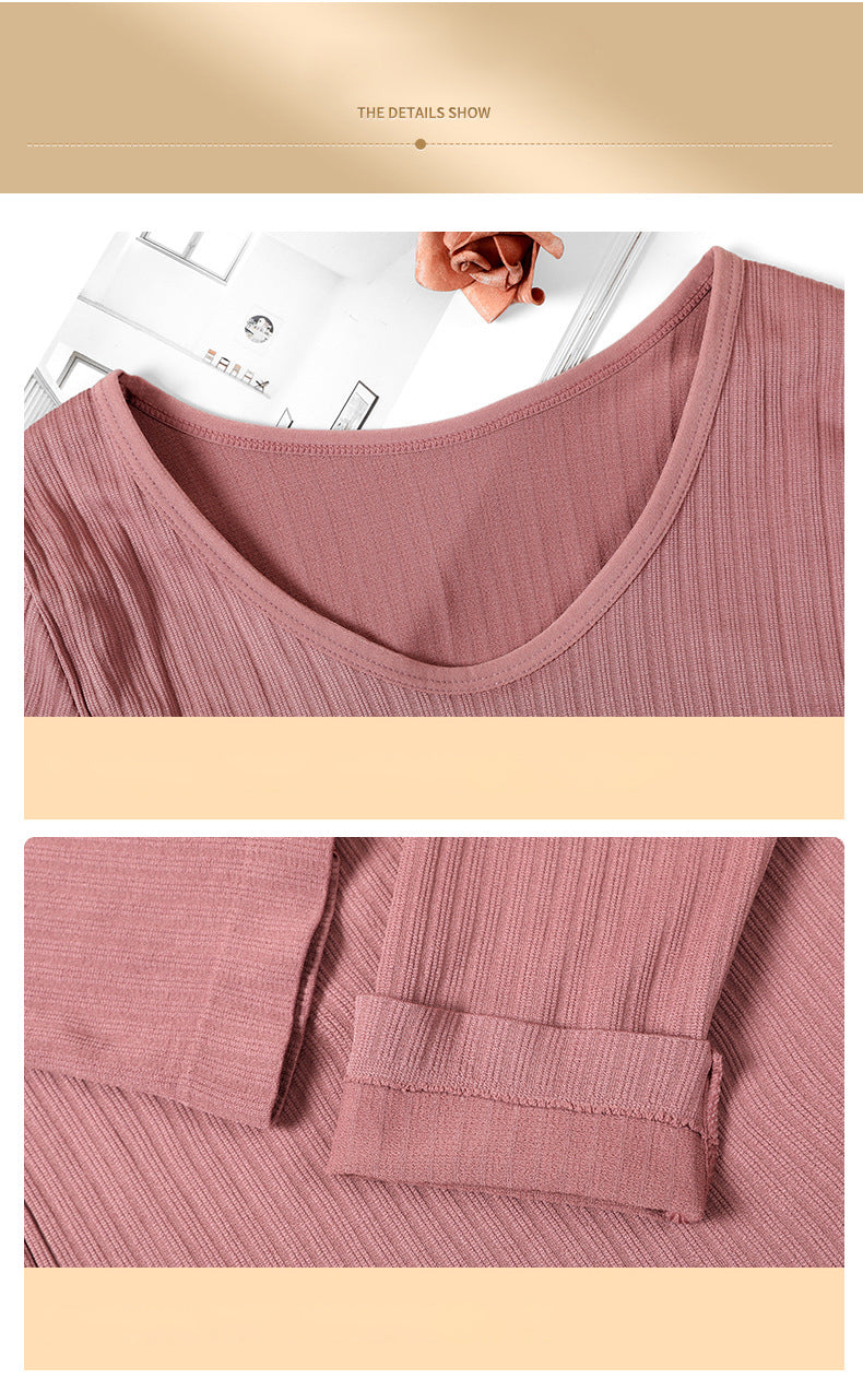 Conjunto de ropa interior térmica moldeadora para mujer, cálido para el invierno