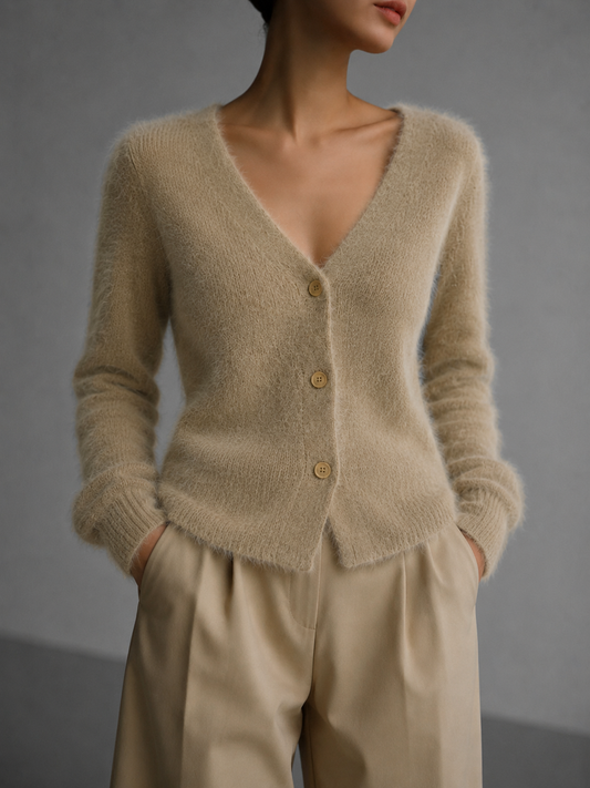 Oversized button-up women’s cardigan with a relaxed, comfortable fit