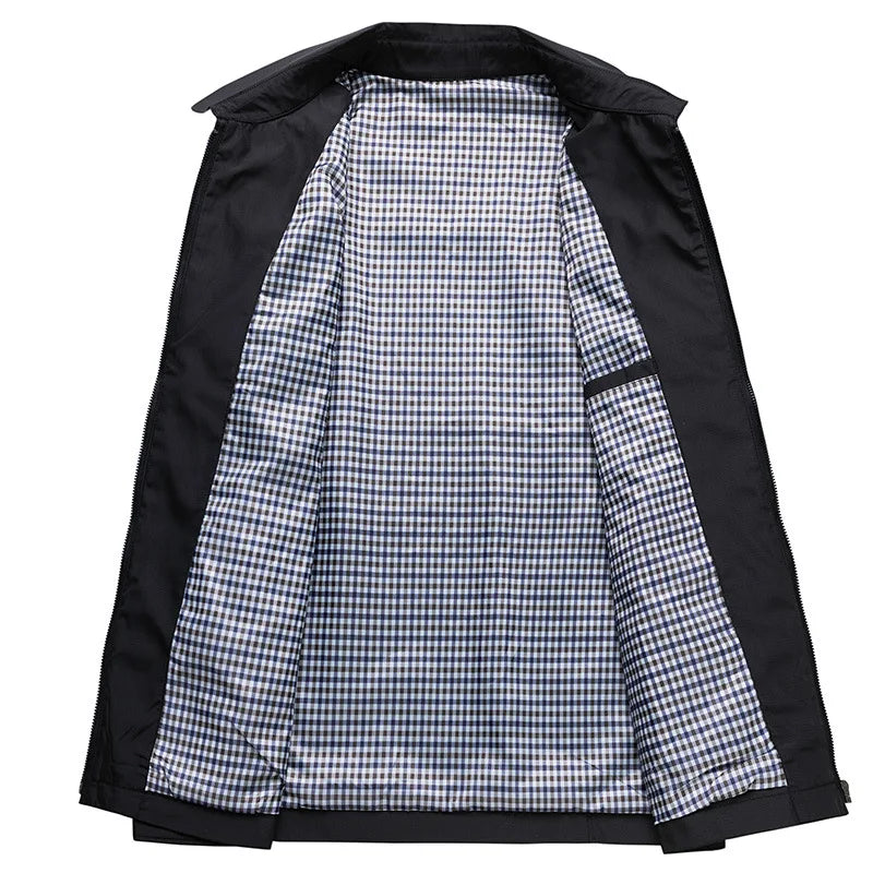 Veste homme casual minimaliste zippée coupe détendue quotidien