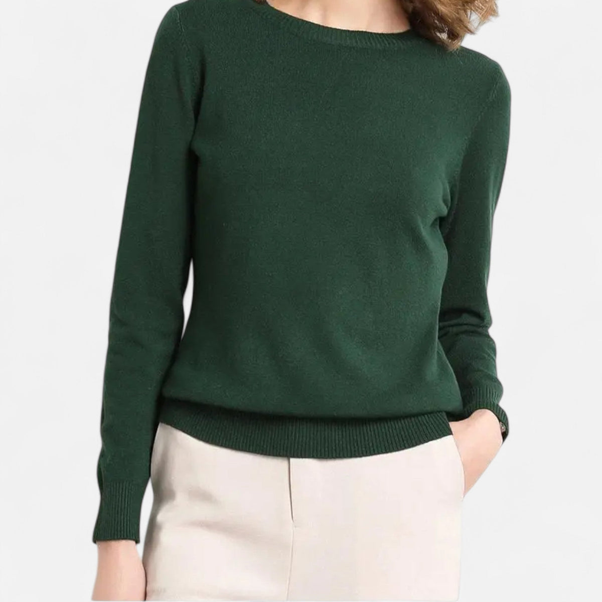 Pull femme mérinos col rond ajusté douceur et élégance