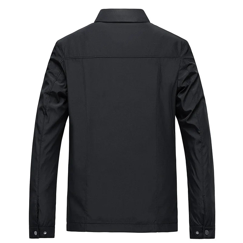 Veste homme casual minimaliste zippée coupe détendue quotidien