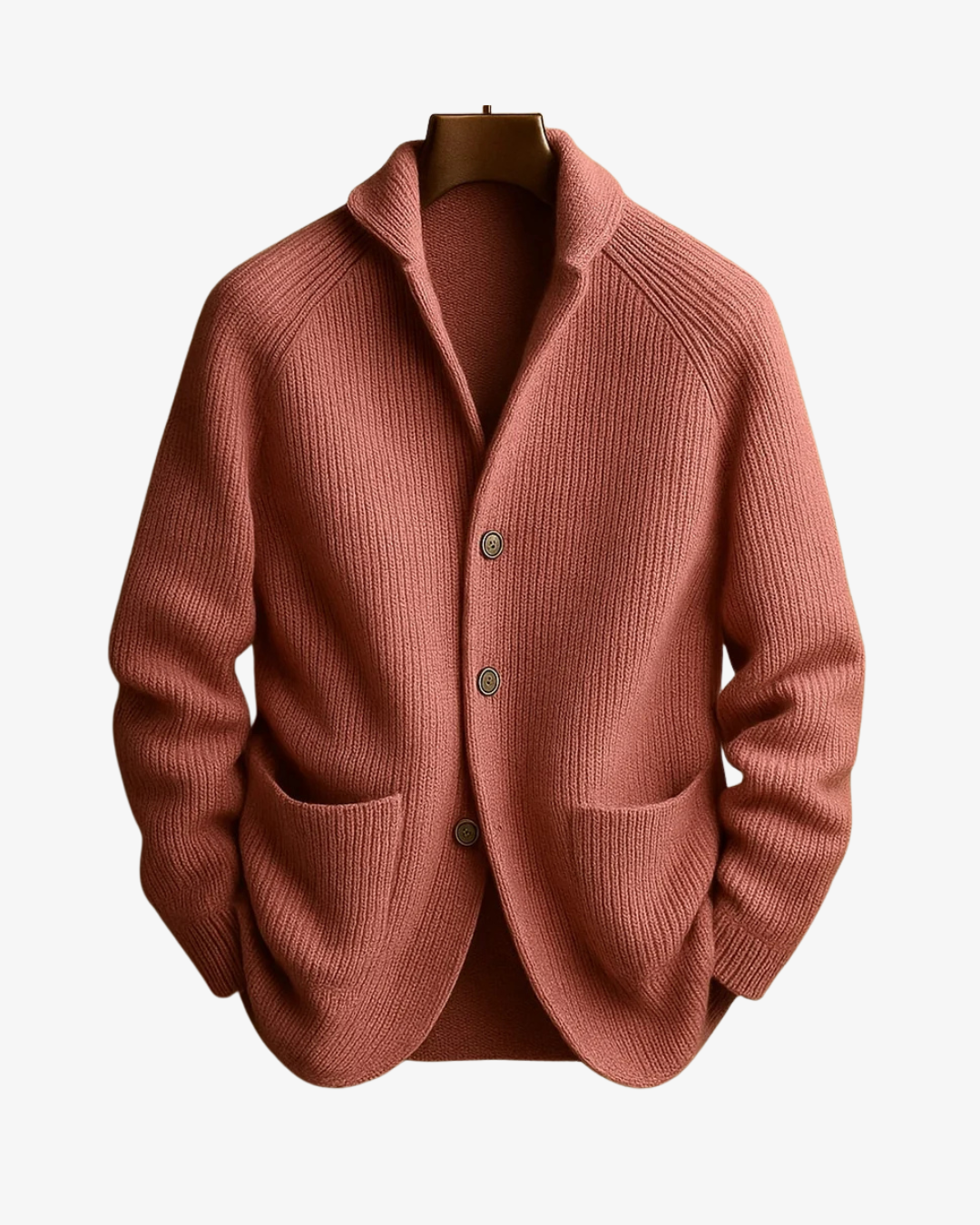 Cardigan homme boutonné maille structurée tailleur soigné