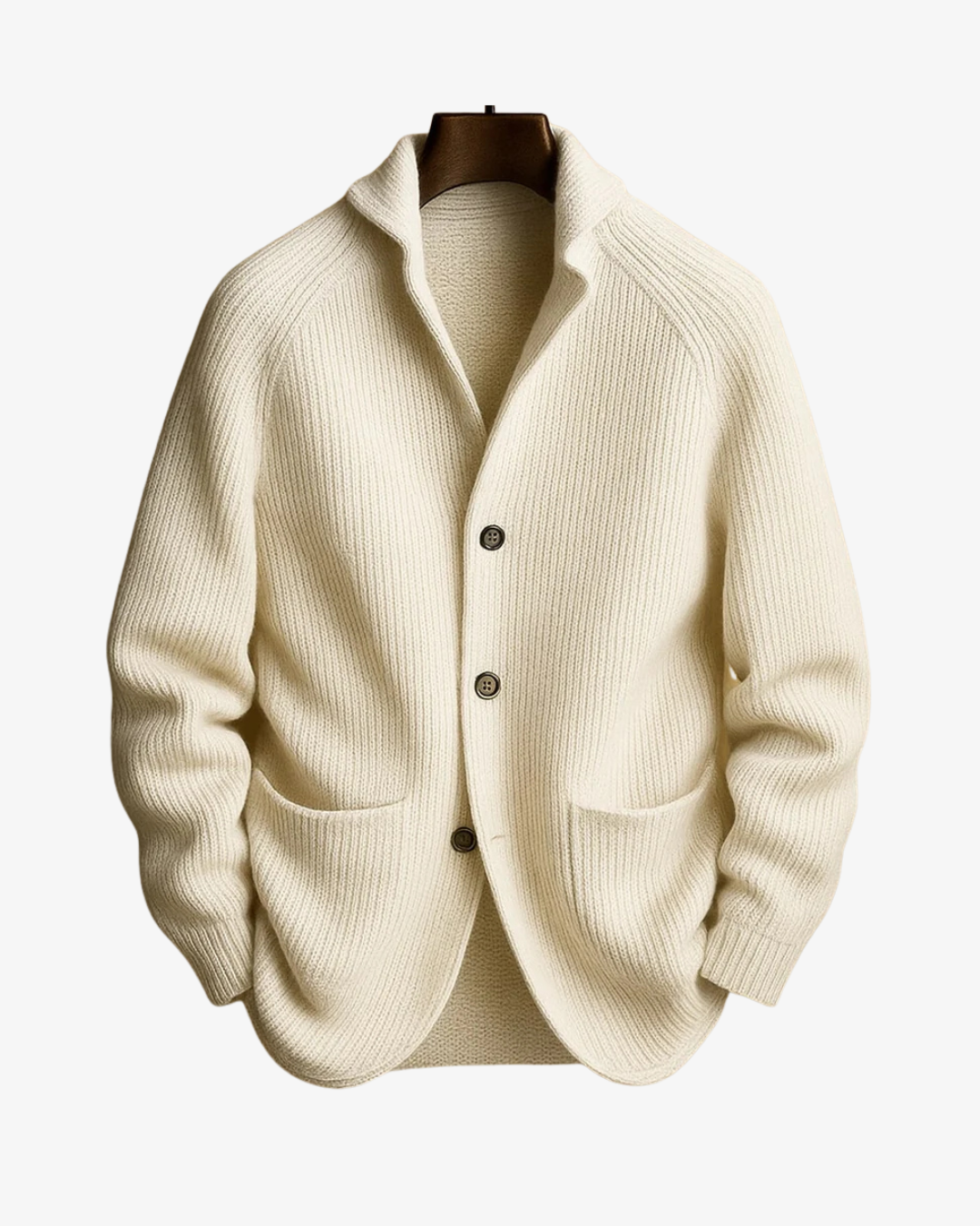 Cardigan homme boutonné maille structurée tailleur soigné