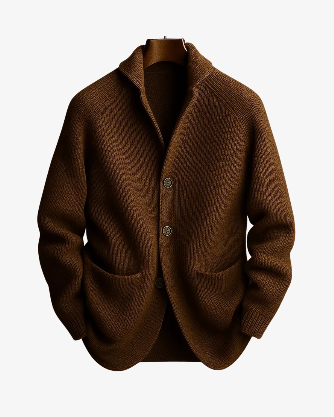Cardigan homme boutonné maille structurée tailleur soigné