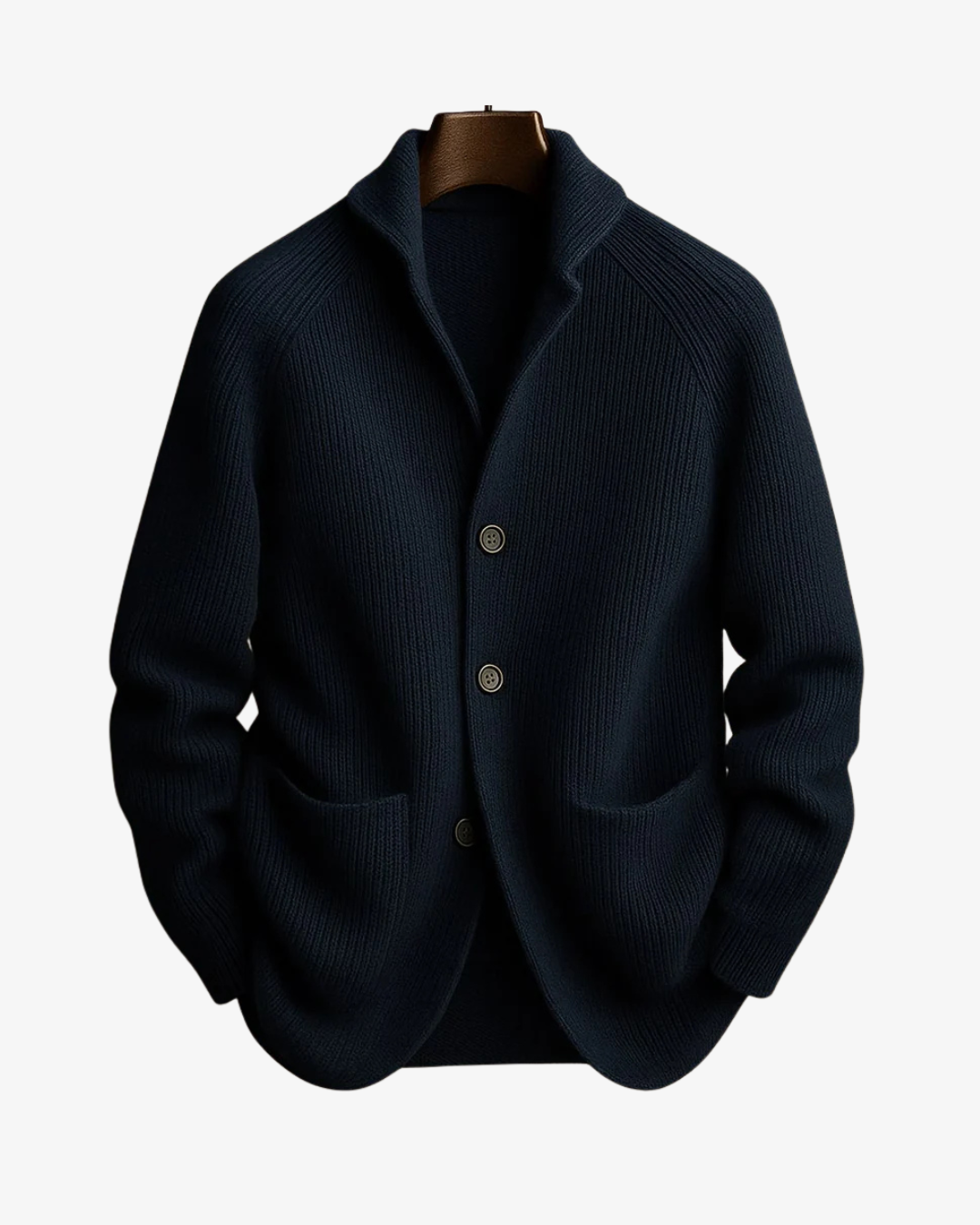 Cardigan homme boutonné maille structurée tailleur soigné