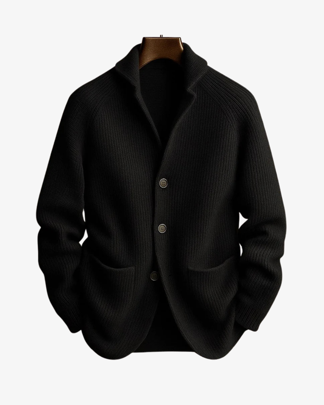 Cardigan homme boutonné maille structurée tailleur soigné