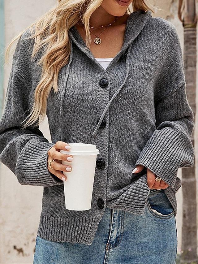 Sweat à capuche femme uni coton confortable quotidien décontracté