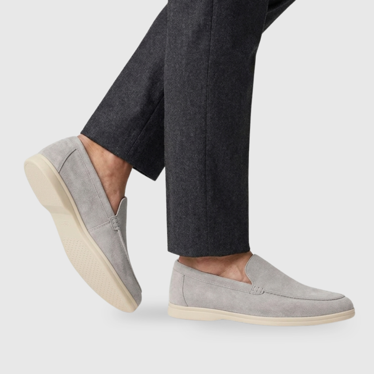 Mocassins homme daim à enfiler semelle souple style casual élégant