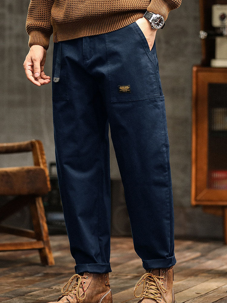 Pantalon cargo homme coton stretch utilitaire coupe modern