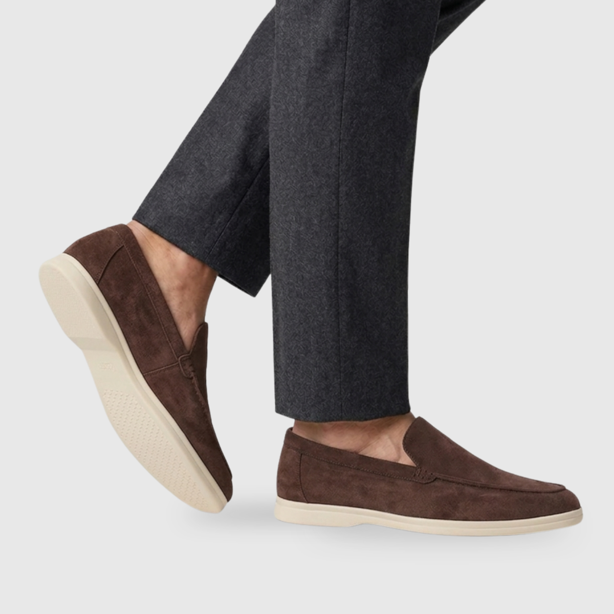 Mocassins homme daim à enfiler semelle souple style casual élégant