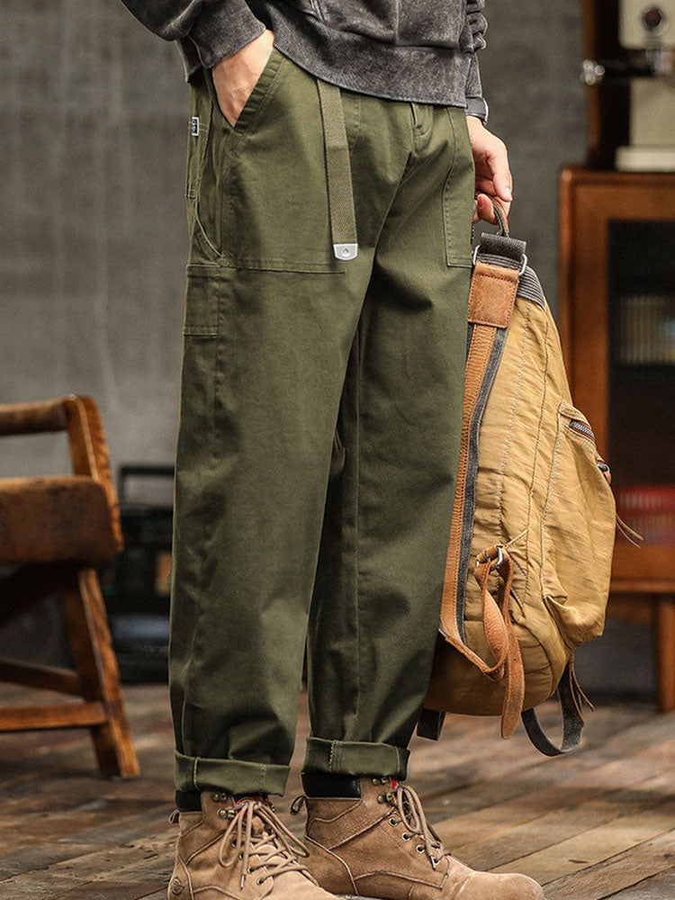 Pantalon cargo homme coton stretch utilitaire coupe modern