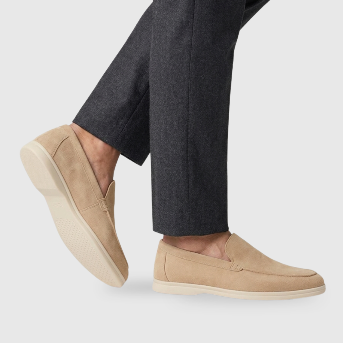 Mocassins homme daim à enfiler semelle souple style casual élégant