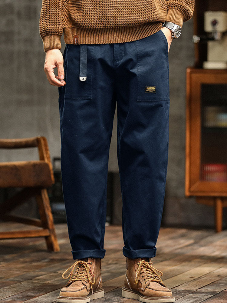 Pantalon cargo homme coton stretch utilitaire coupe modern