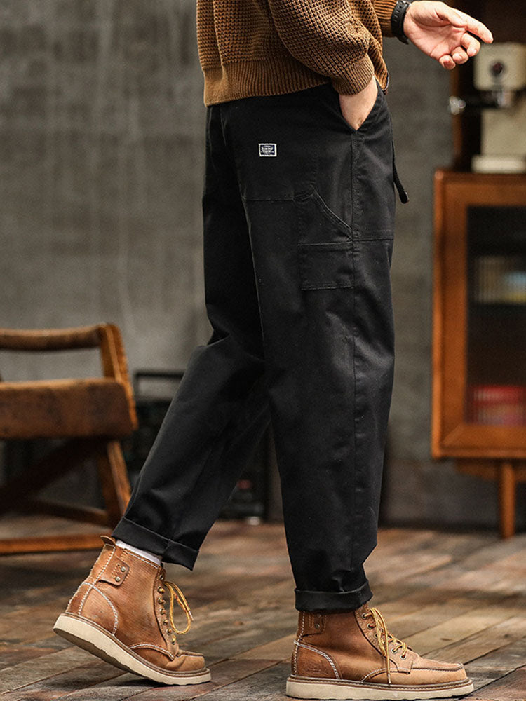 Pantalon cargo homme coton stretch utilitaire coupe modern