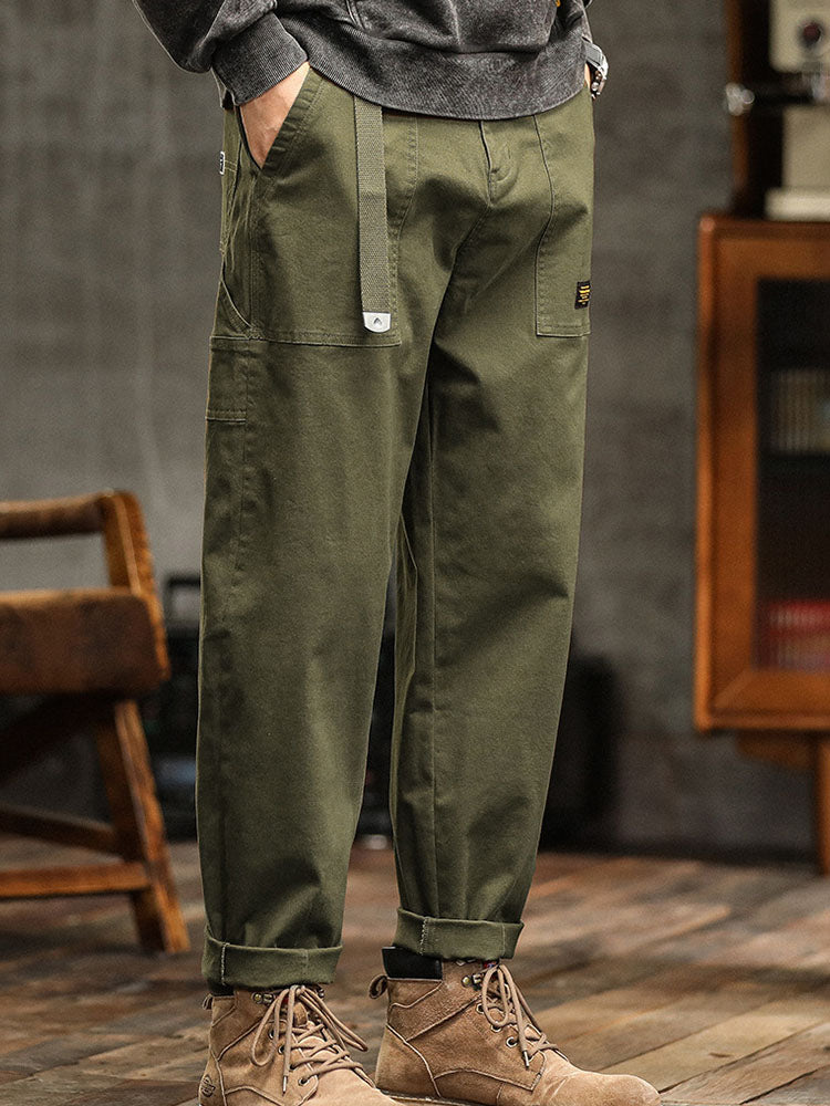Pantalon cargo homme coton stretch utilitaire coupe modern