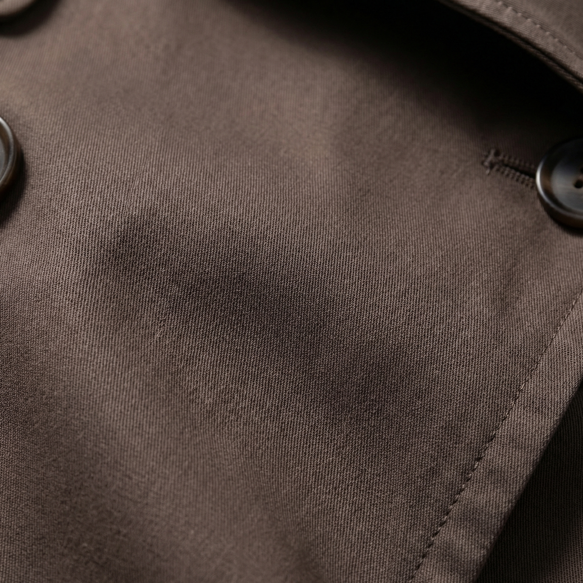 Trench-Coat en Coton Double Boutonnage Ceinturé pour Femme