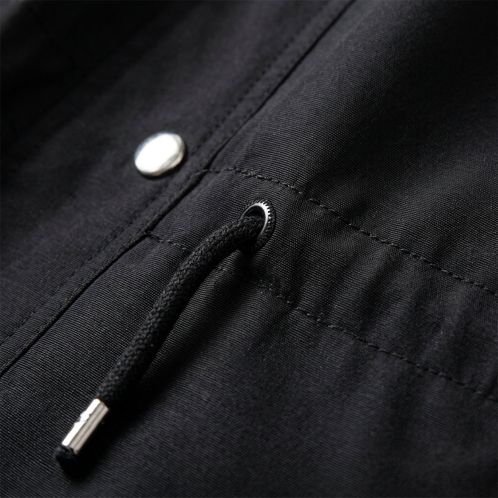 Veste en Coton Zippée Taille à Cordon pour Femme