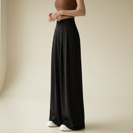 Pantalón de algodón de corte sastre y talle alto para mujer