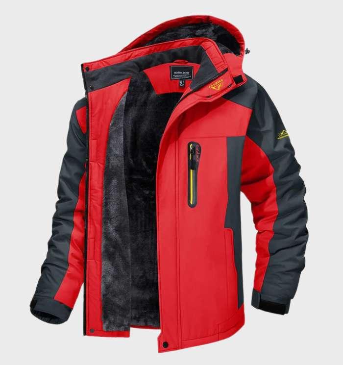 Pánská nepromokavá fleecová bunda Logan s kapucí, hřejivá, outdoorová